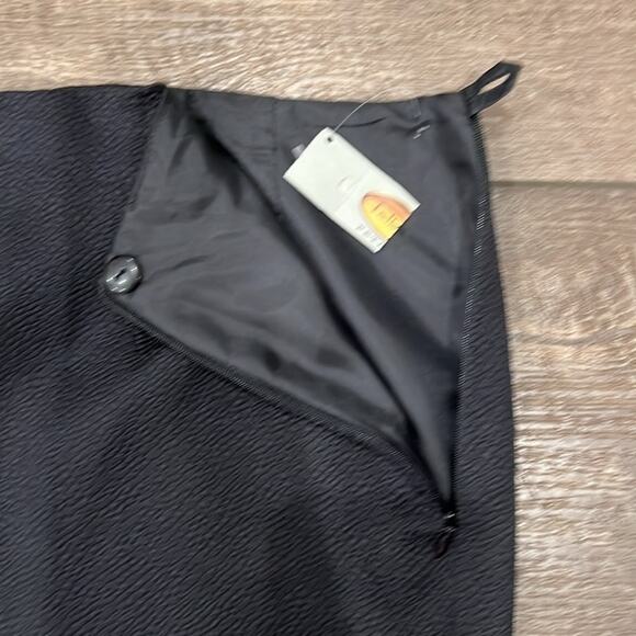 NWT Talbots Women's Silk & Wool Blend Wide Leg Pant Black Size 14 - Picture 3 of 11